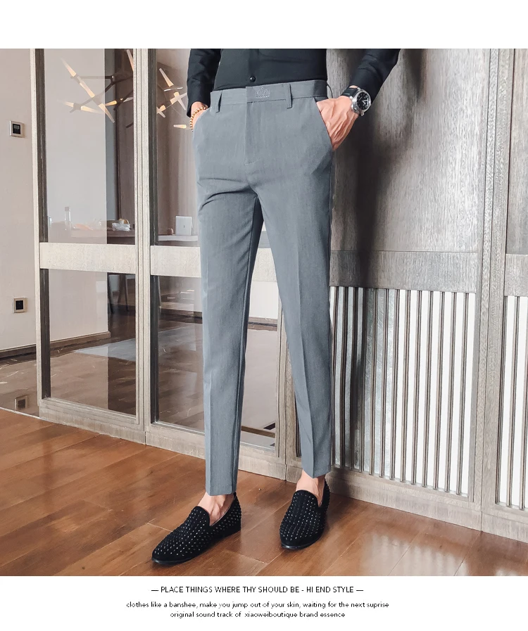 Платье Брюки Slim Fit Greyblack мужские деловые штаны деловые классические брюки мужские брюки офисные брюки мужские