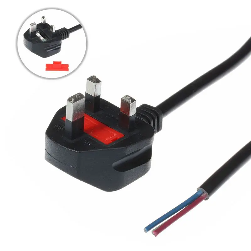 5pcs UK AC Extension Power Cable Cord 3 Prong Plug With ... extension cord fuse box 