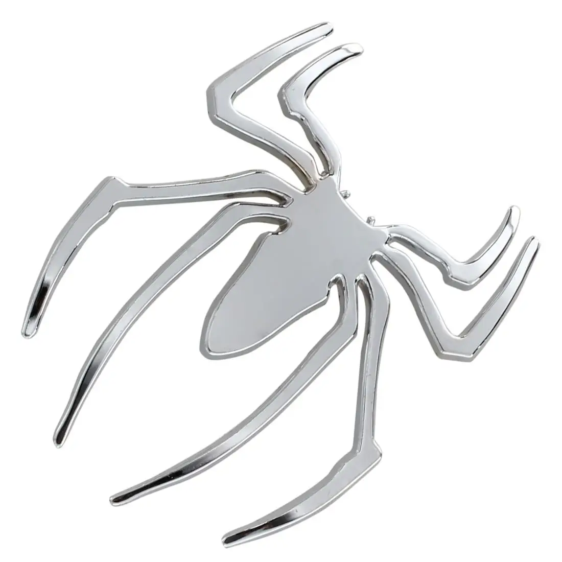 Emblem spider track 3D chrome car motor car decal sticker badge Silver