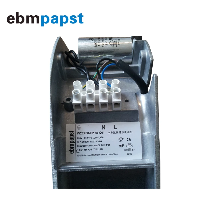 Германия ebmpapst W2E200-HK38-C01 Вентилятор Охлаждения Воздушный поток 606CFM Фирменная новинка 225*80 мм 230 в 80 Вт осевой