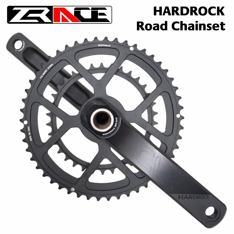 ZRACE HARDROCK 2x10/11 Скорость Road Chainset зубчатое колесо цепной передачи протектор для кривошипа, 50/34T 170 мм/172,5 мм/175 мм, Вес: 710 г