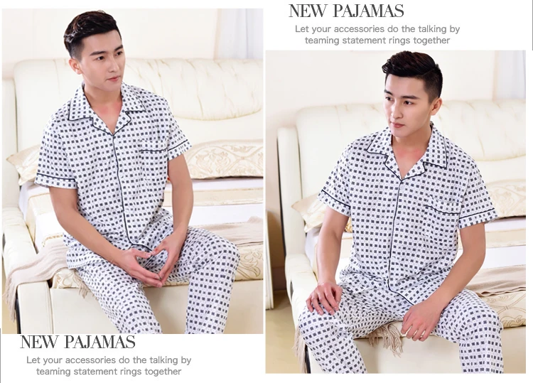 Весенне-осенний мужской пижамный комплект с длинным рукавом, теплая Хлопковая пижама для мужчин, большой размер, L-XXXL, комплект из двух предметов, Мужская пижама, повседневная одежда для сна