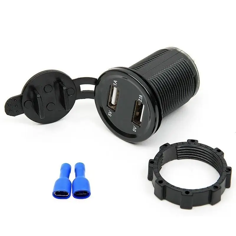 12 В в DC мотоцикл 3.1A Dual USB светодио дный LED Зарядное устройство Разъем Напряжение вольтметр Панель Прямая