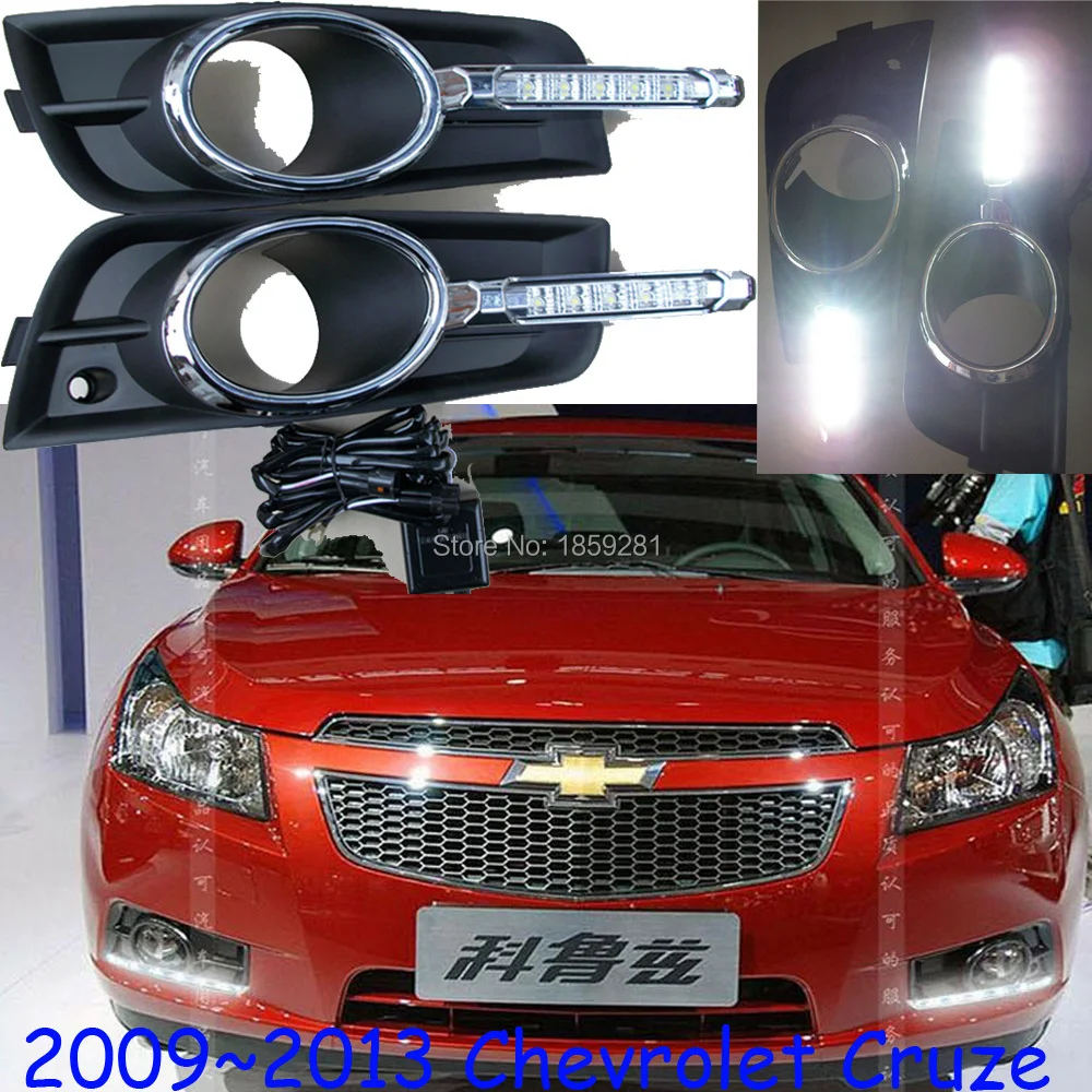 2009 2010 2011 2012 2013 год для Chevrolet Cruze Дневной светильник автомобильные аксессуары светодиодный DRL головной светильник для Cruze противотуманный свет светильник