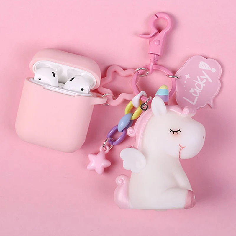 Cute Unicorn Decorative Silicone Case for Apple Airpods Bluetooth