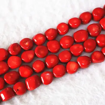 

Natural red coral 7x8mm 9x13mm irregular loose Beads new diy jewelry 15"B607