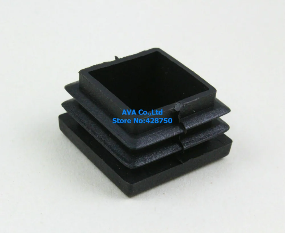 20 Pieces 25mm square plastic insert cap tube end cap