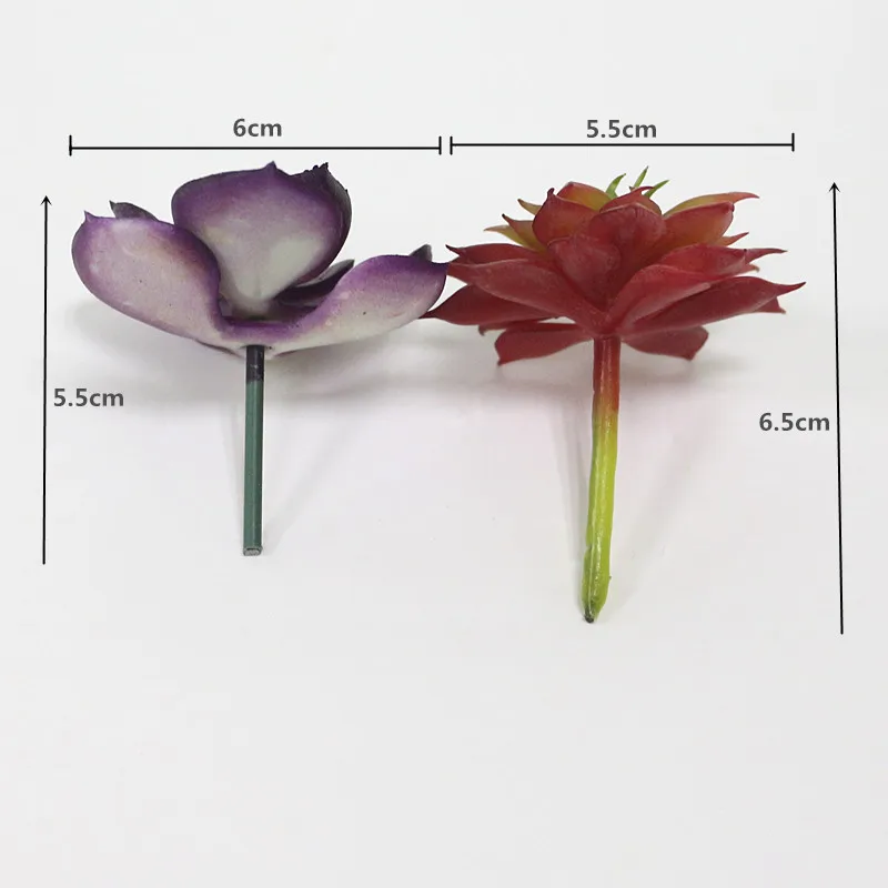 Flone High Quality Artificial Plants Succulents Lotus Mini Green Simulation Plant Home Office Garden Fake Flower Decoration (6)