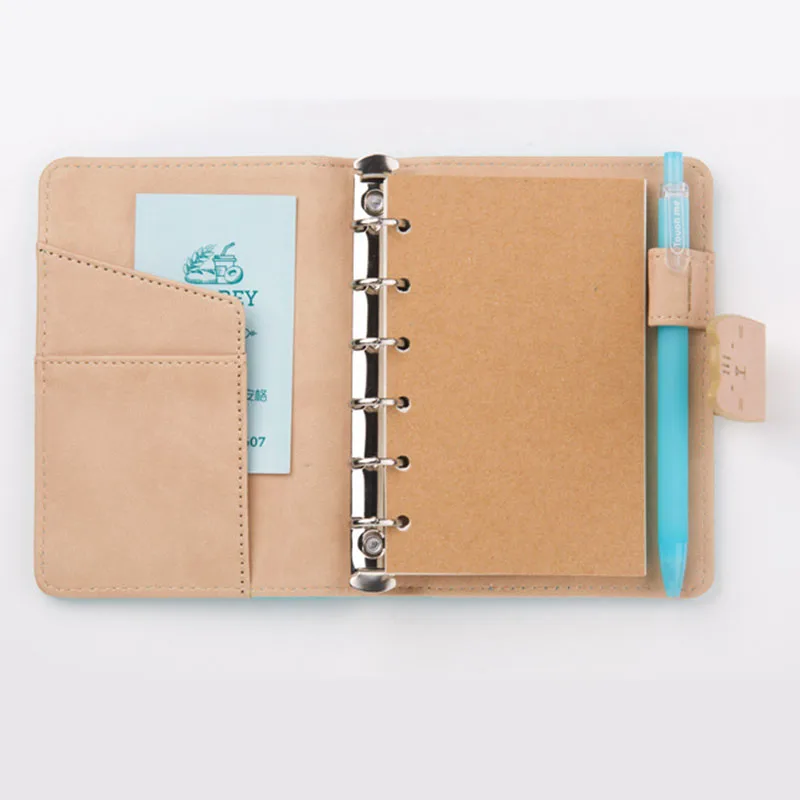 A7 Spiral Cute Cat Daily Planner Notebook PU Leather Cover Notebooks School Travel Journals Day Agenda Diary Stationery Gifts|daily planner|daily