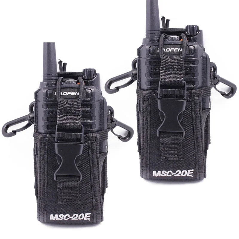 

2pcs Abbree MSC-20E Portable Walkie Talkie Nylon Case Cover Handsfree Holder for Baofeng UV-XR UV-9R TYT Woxun Motorola Radio