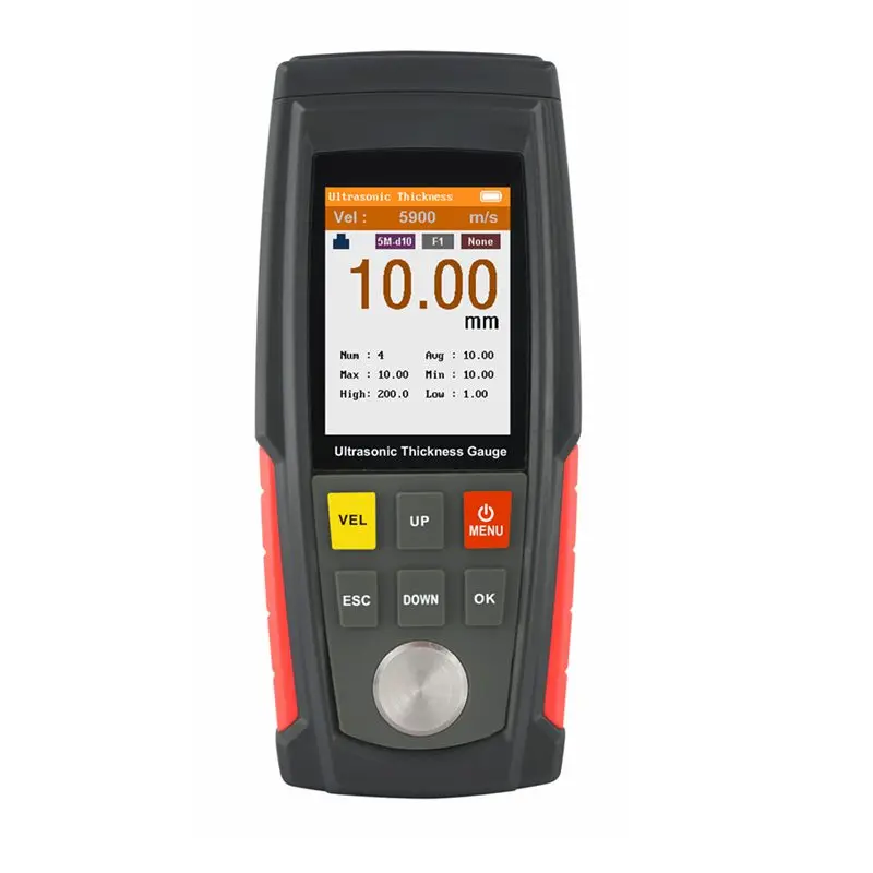 Portable Ultrasonic Thickness Gauge 1.00～225.0mm Digital Sheet Metal Plastic Glass Thickness Test Color LCD Sound Velocity Meter thickness gauge