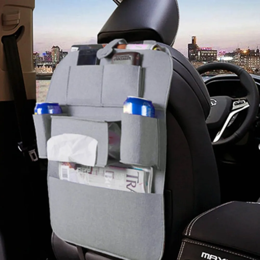 

Multi-Pocket Travel Storage Bag Car Back Seat Storage Organizer Trash Net Holder Hanger for Auto Capacity Storage Pouch