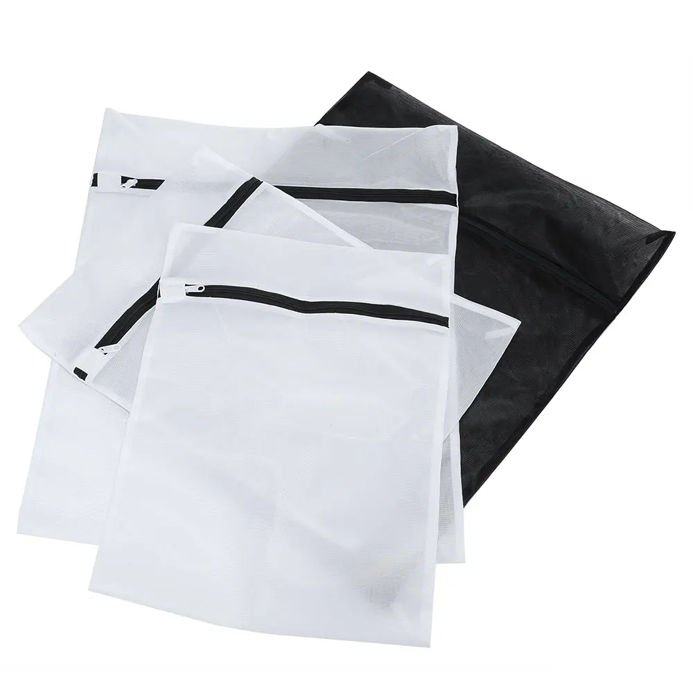 مجموعة من 4 أكياس الغسيل شبكة الغسيل تجفيف الناعم حقيبة الملابس ملابس الحماية التجفيف كيس أبيض وأسود لغسل آلة مجموعة من 4 أكياس الغسيل شبكة الغسيل تجفيف الناعم حقيبة الملابس ملابس الحماية التجفيف كيس أبيض وأسود لغسل آلة