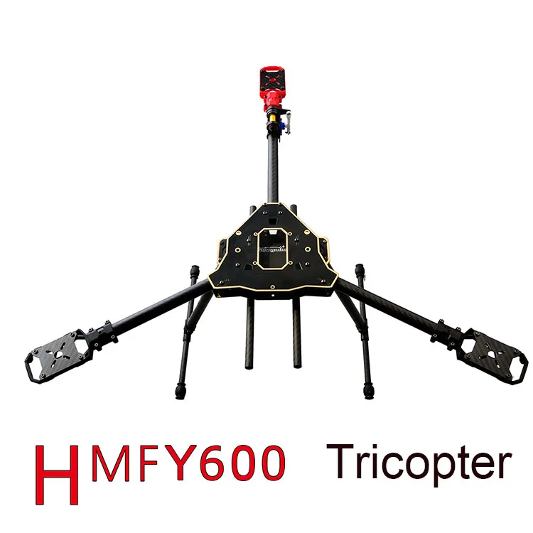

Yuenhoang 1Set HMF Y600 Tricopter Frame 600mm Wheelbase 3Axis Multicopter Frame Rack with 16mm Carbon Tube+PCB Board+Motor Mount
