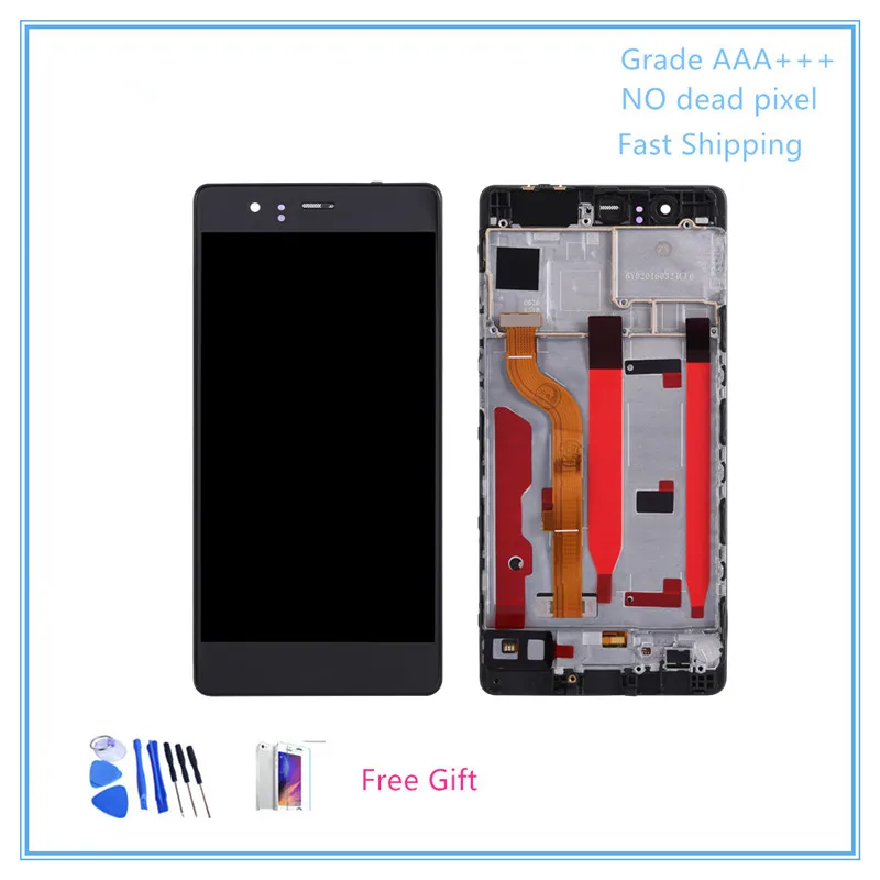 For Huawei P9 LCD Display and Touch Screen digitizer With Frame Assembly Repair Parts +Tool | Мобильные телефоны и