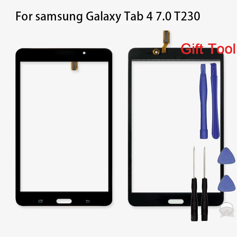 

Touchscreen Sensor For Samsung Tab 4 7.0 T230 T231 Touch Screen Glass Digitizer Front Touch Panel Replacement With Stickers Tool