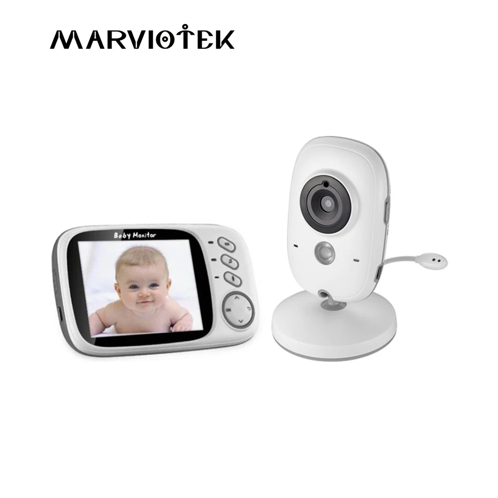 

Baby Monitor with camera VB603 3.2 inch LCD Night Vision 2 way Talk 8 Lullabies Temperature monitor video nanny radio babysitter