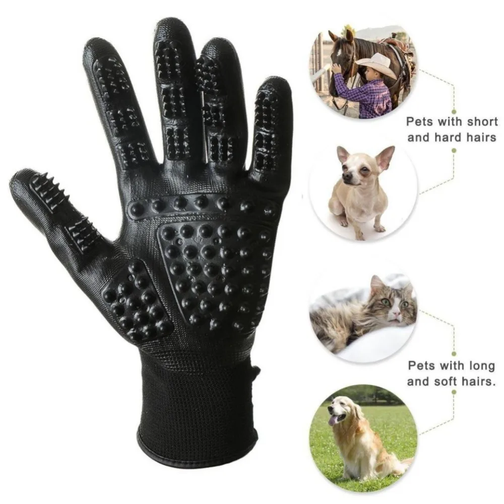 15 pair Pet Gloves Dog Cat Hair Cleaning Brush Grooming Comb Black Rubber Five Fingers Deshedding 15 pair Pet Gloves Dog Cat Hair Cleaning Brush Grooming Comb Black Rubber Five Fingers Deshedding
