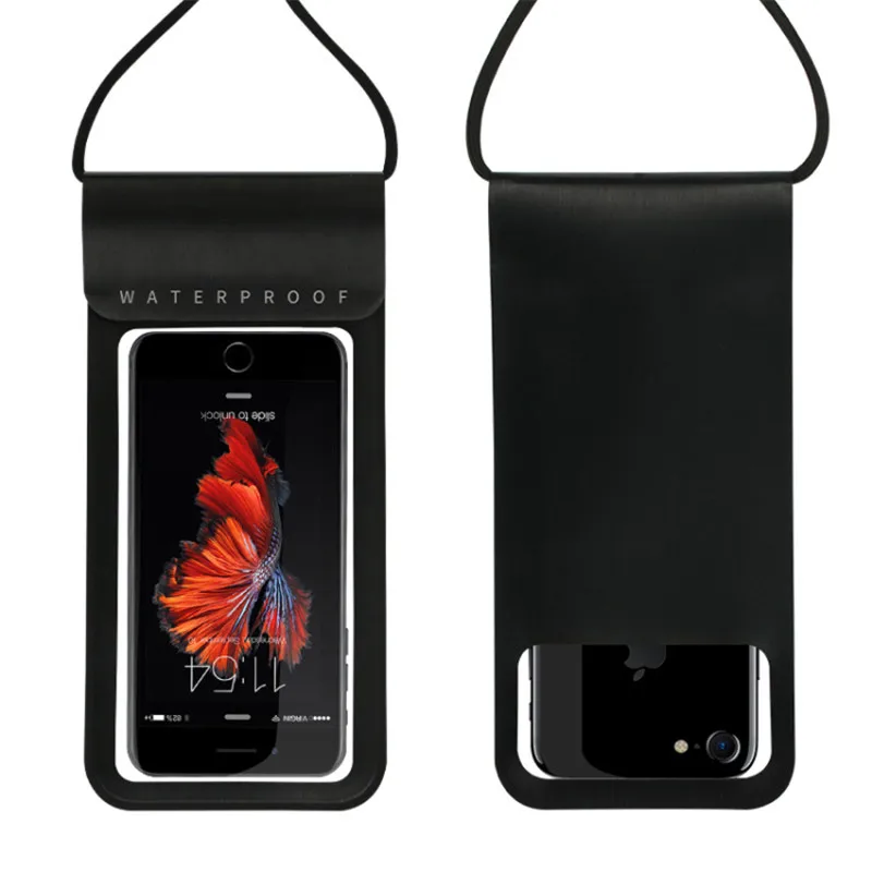 كبير حجم IPX8 مختومة للماء حالة غطاء ل فون XS ماكس XR 7 8 سامسونج S10 زائد ملاحظة 9 هواوي p30 الموالية تحت الماء حقيبة الحقيبة