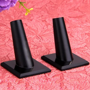 

6PCS Black Plastic Finger Ring Display Stand Holder 1.97x1.58" CHIC