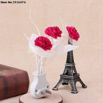 

AC 220V US Plug Sensor Night Light Lilac Flower LED Lamp Romantic Colorful Decor