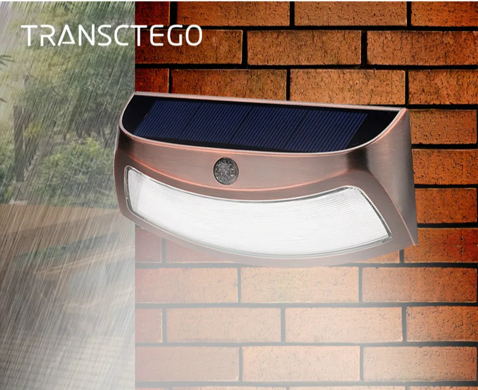Lâmpada de Parede Sensor de Luz de Parede Lâmpada de Rua ao ar Livre à Prova Solar da Lâmpada Retro Jardim Luz Solar Levou Cerca Pátio Motion d' Água 10 2 Pcs 9 Lâmpadas solares