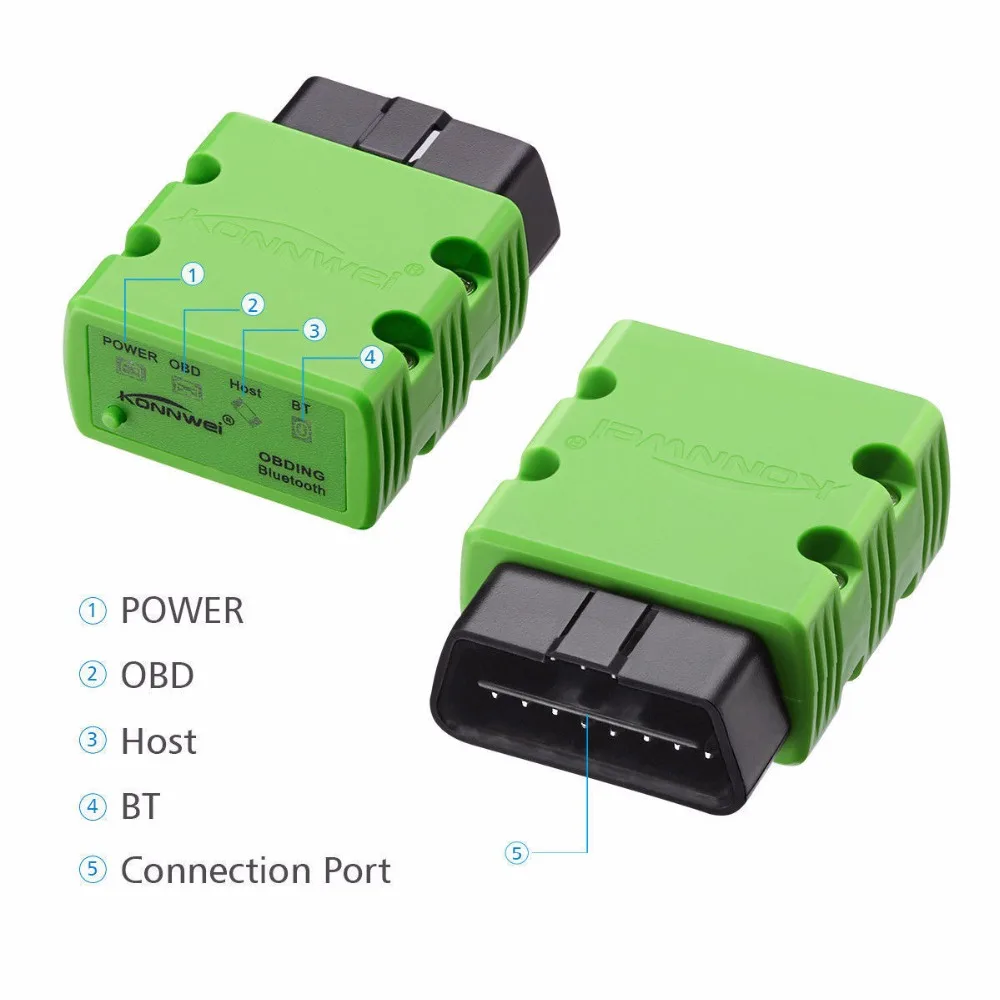 Akaso Новый Konnwei KW902 Bluetooth 3 0 ELM327 OBD2 сканирования OBDII автомобиля диагностический