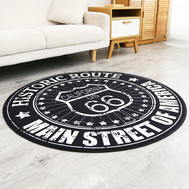 Black and White 66 Street Geometry California Historic Route Design