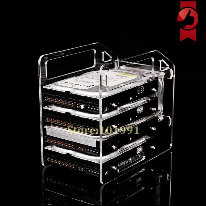 Cremalheira Transparente da Extensão do Disco Rígido -- 3.5 Discos Rígidos Externos do Computador do Desktop da Polegada Hdd Gaiola Refrigerar para a Mineração - Imagem 4
