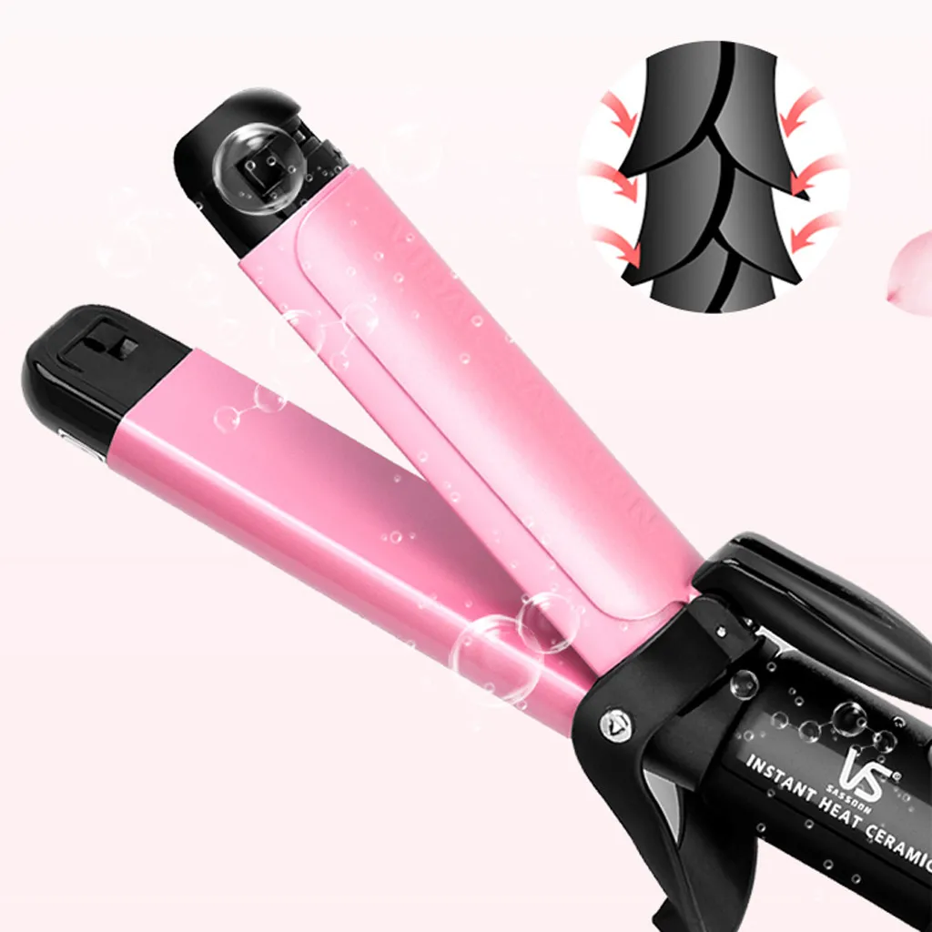 

professional Anti-Static Ceramic Curler Iron Hair wave& Straightener Hot Hair Iron Curling Ceramic Wave Fashion Styling Tool#30
