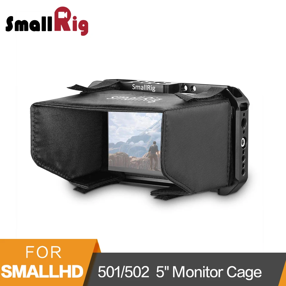 Держатель для монитора SmallRig с солнцезащитным козырьком для SmallHD 501/502 " Защитная клетка для монитора с солнцезащитный козырек-2177