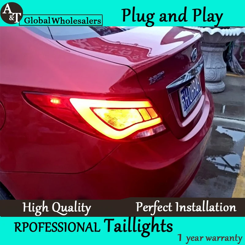 Car Styling for Hyundai Accent LED Taillights 2011 2013 Solaris Tail