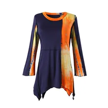 Hot Fashion 2017 Women’s Loose Plus Size Shirt Comfortable Blouse Women’s Irregular Shirt
