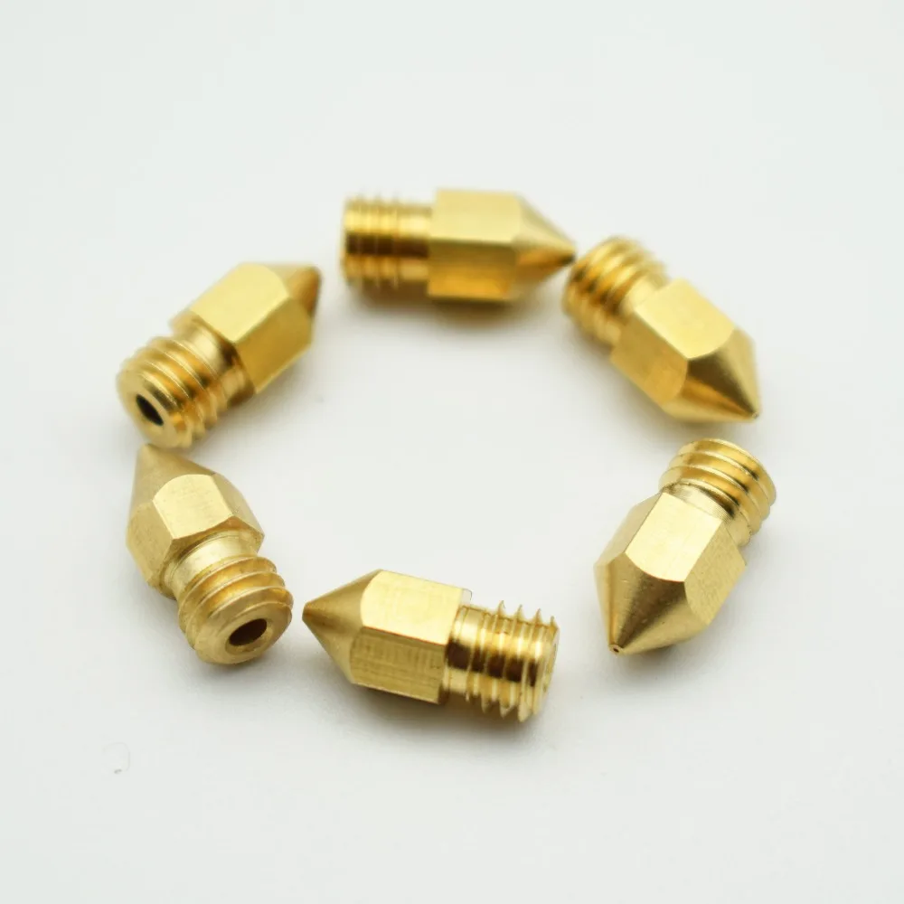 10PCS 0.4MM MK8 1.75mm Extruder Extruder Brass Nozzle For Makerbot 3D