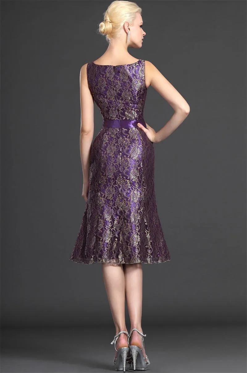 A-line-knee-length-three-quarter-short-lace-purple-gorgrous-plus-size-wedding-guest-outfits-purple