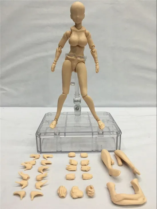 Figma Аниме Archetype He She Kun Chan Подвижная кукла, фигурка Коллекционная, шарниры, мужской и женский ферритовый 14,5 см