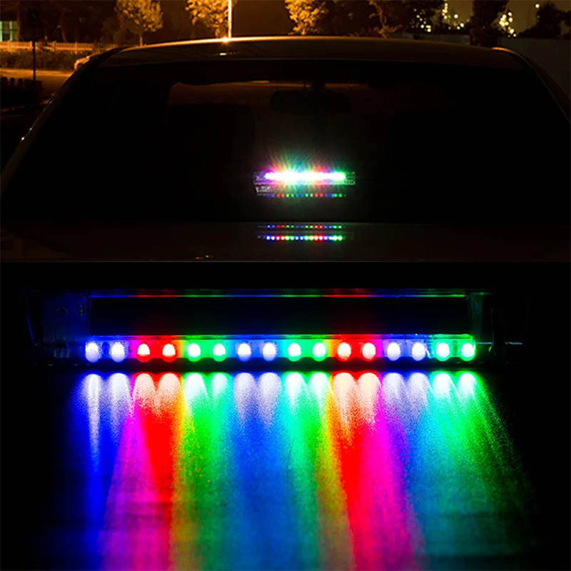 RGB СВЕТОДИОДНЫЕ сигнальные огни для салона автомобиля 19 цветов режим 6 Вт