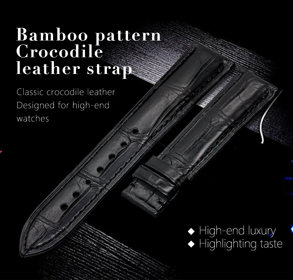 ZLIMSN Бизнес Повседневный бамбуковый узор дорожный крокодиловый ремень из натуральной кожи черный коричневый 12 мм 14 мм 16 мм 19 мм 20 мм 22 мм ручной работы