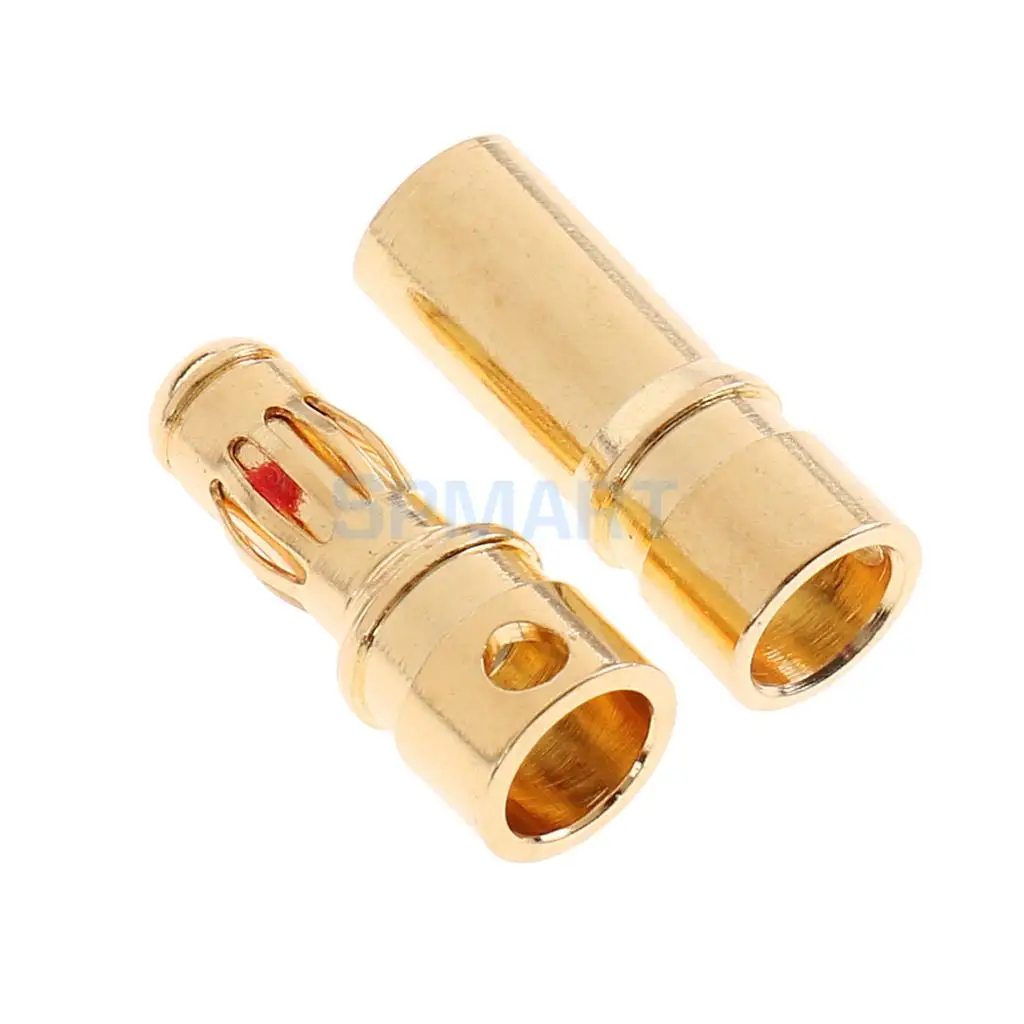 20pcs Gold-plated Banana Plug Bullet Connector 3.5mm for ESC Motor Battery