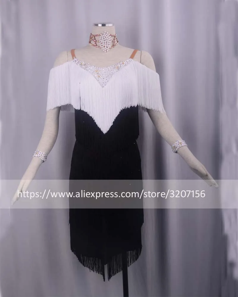 

Fringe dress for girls dancing spandex stones dress Latin Dance Dress Clothing Girls Salsa Costume Competition Dress