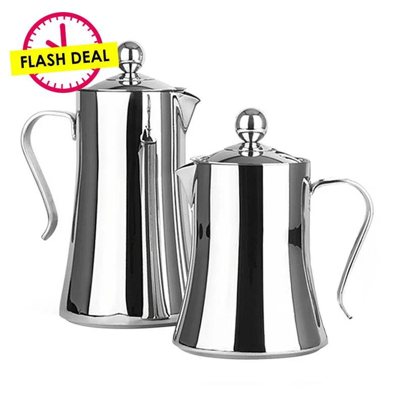 TTLIFE Flash Deal 304 Stainless Steel French Press Coffee Tea Pot with Filter Pot 1L/1.2L Coffee