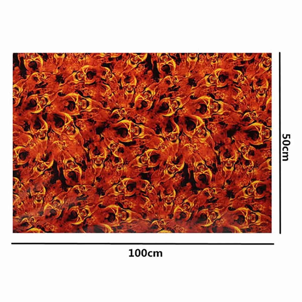 JX-LCLYL New 0.5*1m Fire Skeleton Hydrographic Water Transfer Film Hydro Dipping Printing