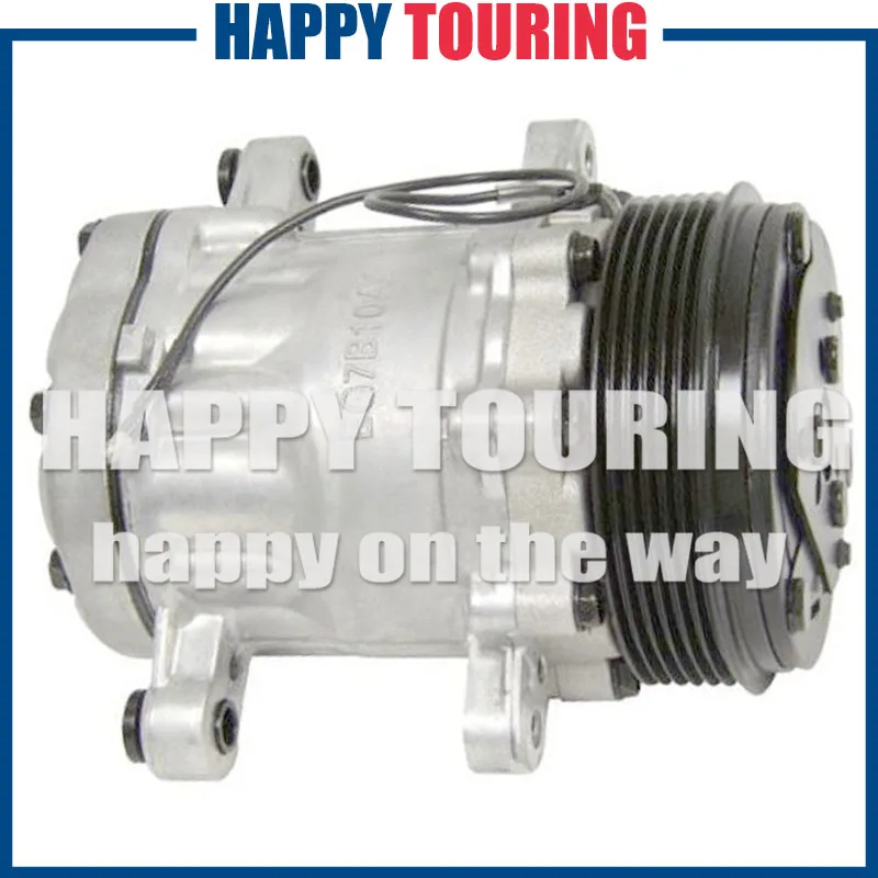 2  SD7B10 Mini AC Compressor Satin Finish For R134A Charge DD-SD7B10-SC