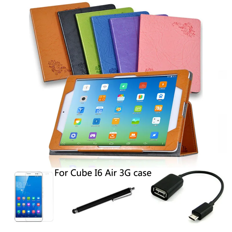 

Magnet Leather Case Stand For Cube I6 Air 3G 9.7 inch clamshell Case for tablet PU Protective Shell +gift Case Stand