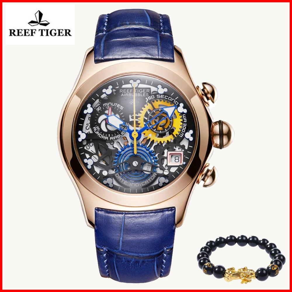 

Reef Tiger 2019 Designer Top Brand Luxury Fashion Watches Women Waterproof Skeleton Sport Quartz Ladies watch Relogio Masculino