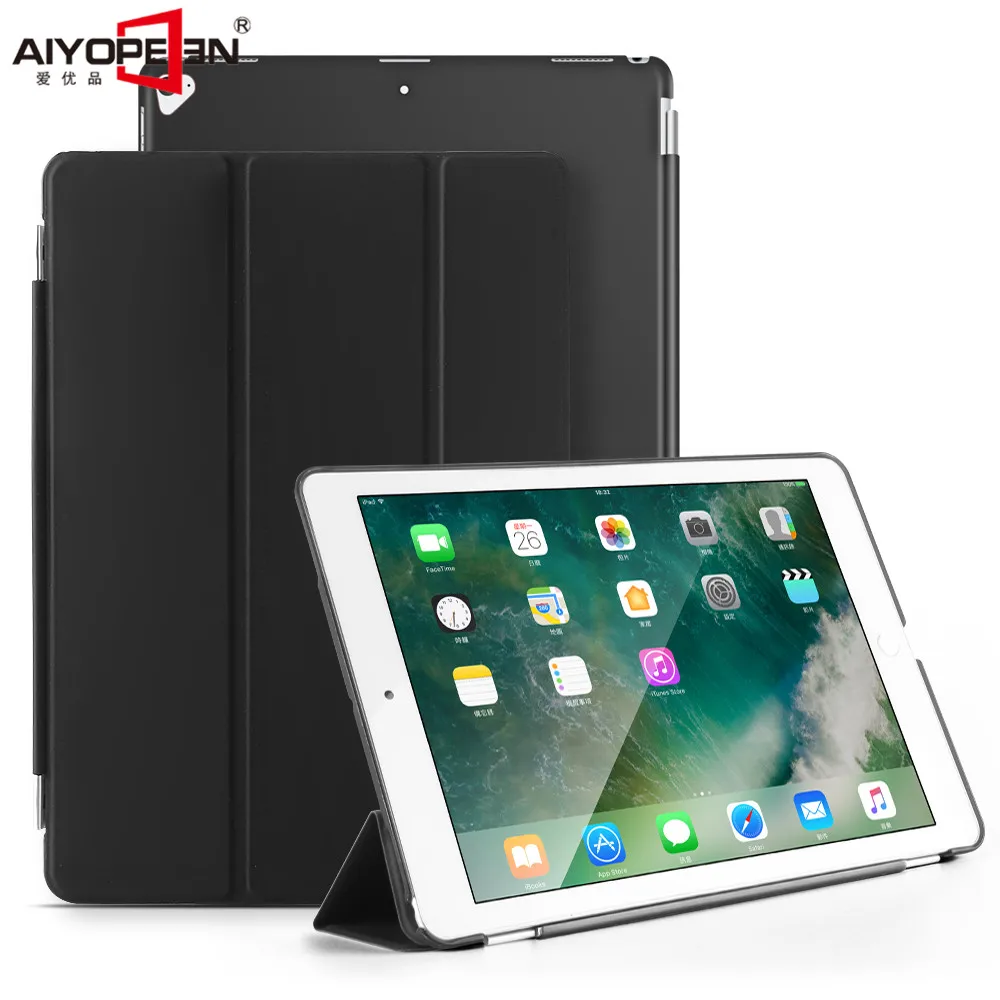 

Case for iPad Pro 12.9 2017, aiyopeen tri-fold PU Leather Ultra Slim Transparent pc Back Smart Cover for iPad Pro 12.9 inches