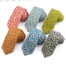 Модные Узкие галстуки для мужчин хлопок галстук с цветочным принтом классический мужской Галстук Бизнес Повседневный Винтаж Gravatas шеи галстуки 6 см