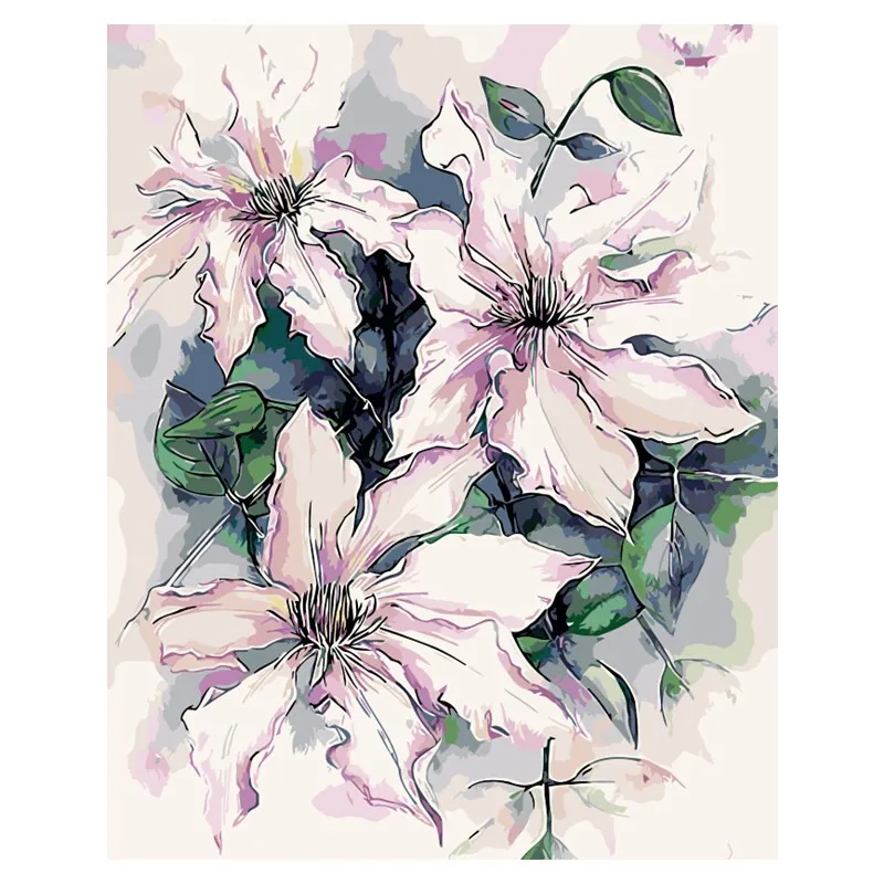 Набор для рисования по номерам на холсте цветы сирени|painting picture|oil paintingflower oil painting |