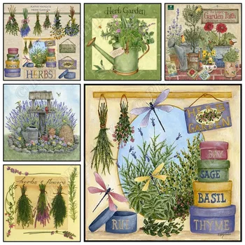 

Diamond Painting Plein Rhinestones Cross Stitch Herbs & Flowers Full Square/Round Diamond Mosaic Pattern Art Diamond Embroidery