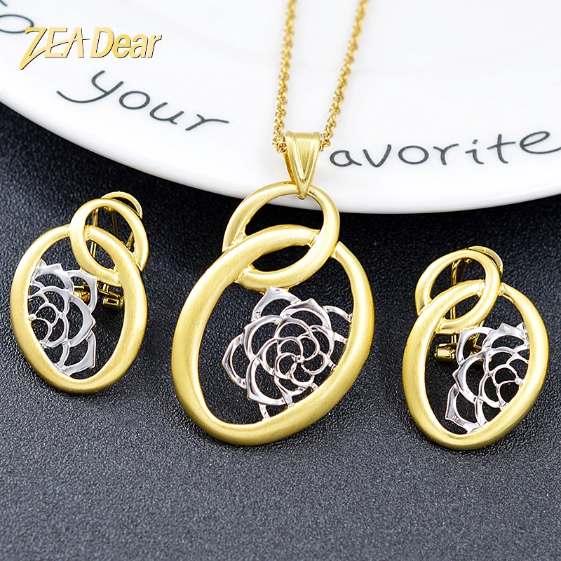 

ZEADear Jewelry Hot Selling Jewelry Set For Women Necklace Earrings Pendant Romantic Heart Jewelry Findings For Engagement Gift
